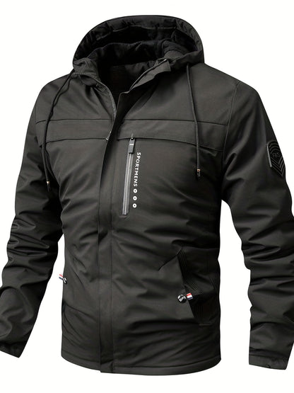 🧥🔥【XS-XL】Chaqueta con capucha de forro polar cálido para hombre Chaqueta de invierno al aire libre Chaqueta impermeable