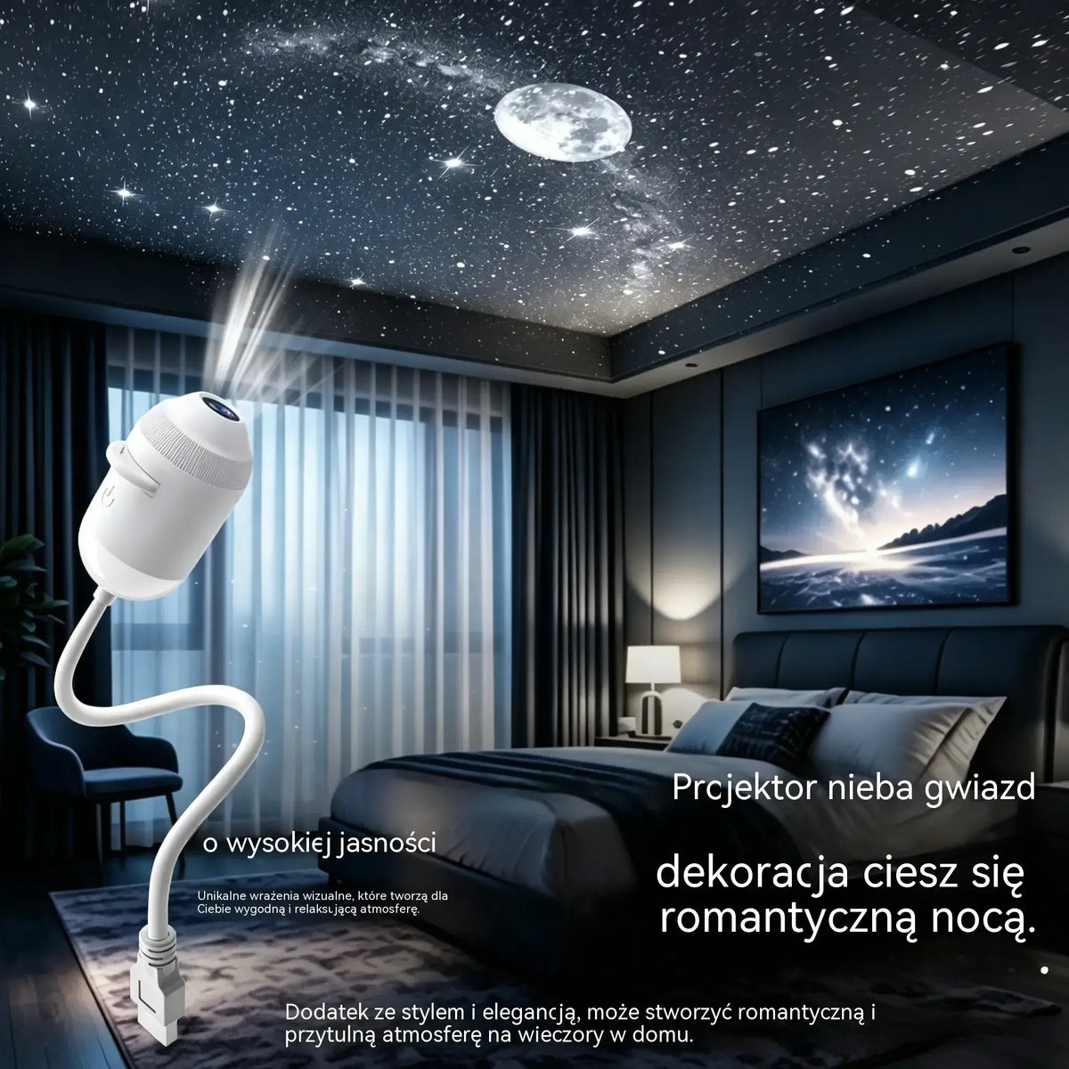 💡 Inteligentna projekcja nowej generacji: dynamiczna, inteligentna projekcja holograficzna 5D w wysokiej rozdzielczości.