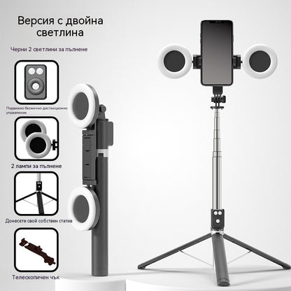 🔥🤳【1.7 м】✨Селфи стик, Bluetooth дистанционно управление, телескопичен статив за под