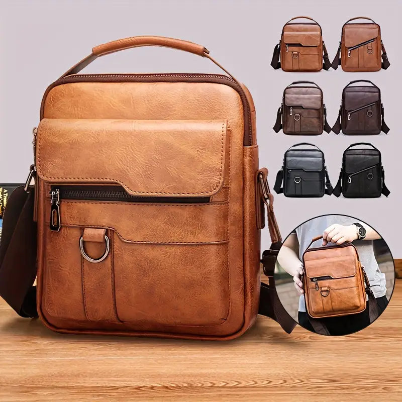 【Wersja premium z prawdziwej skóry】Duża, casualowa torba męska na ramię w stylu vintage