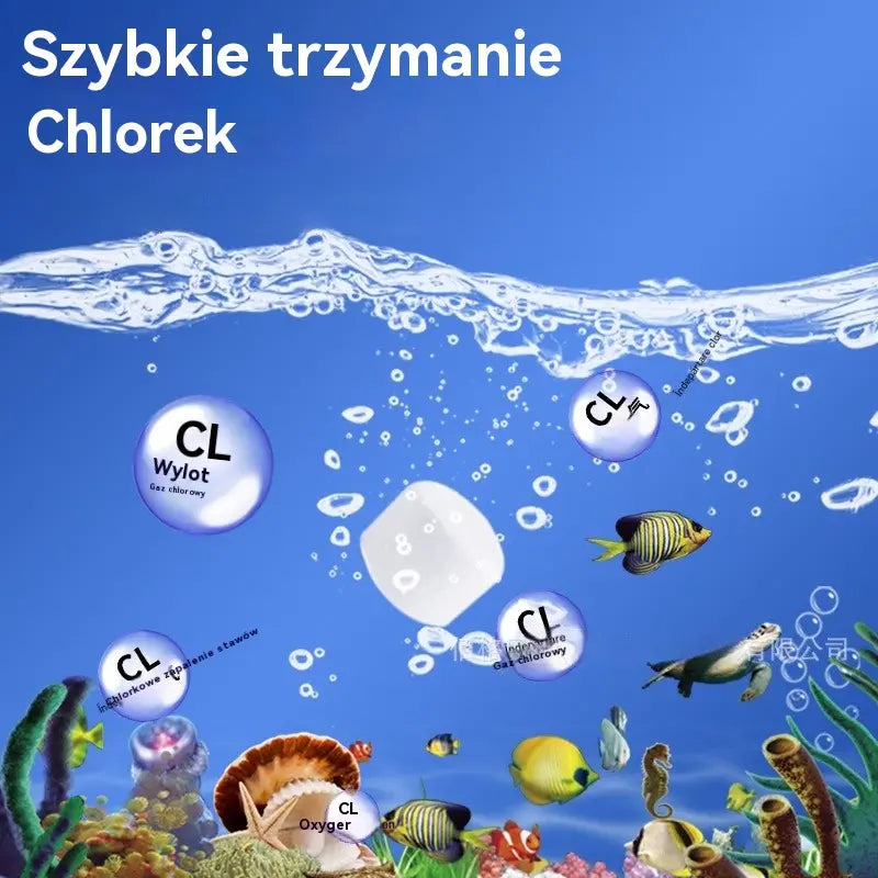 【Kup 1, a 1 dostaniesz gratis】💦🐟Tabletki oczyszczające polimery ｜Szybko usuwają chlor i stabilizują wodę ｜Podmiana wody w akwarium bez osadzania się wody