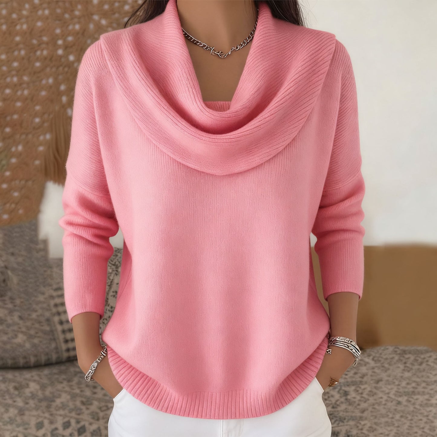 🔥🎀【S-3XL】Nowy sweter z długim rękawem w jednolitym kolorze na jesień/zimę 2025.