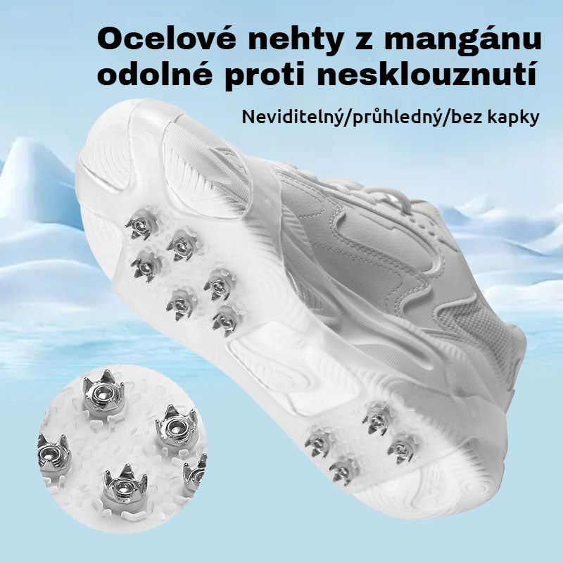 👴🚶🏔️Compra 4 y llévate 4 gratis🔥Crampones invisibles antideslizantes de 5 dientes, transparentes, para nieve y hielo; ideales para mayores.