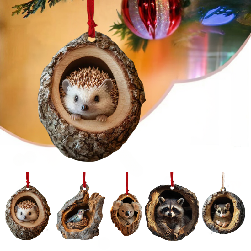 🎄【5 PCS】🎄Critter decoración del árbol de Navidad. Decoración colgante para animales pequeños.