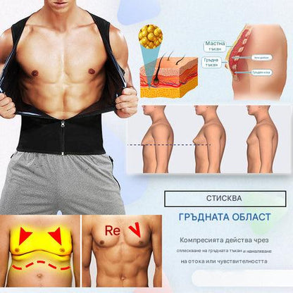 🔥🔥【S-4XL】Мъжка жилетка за корем с цип