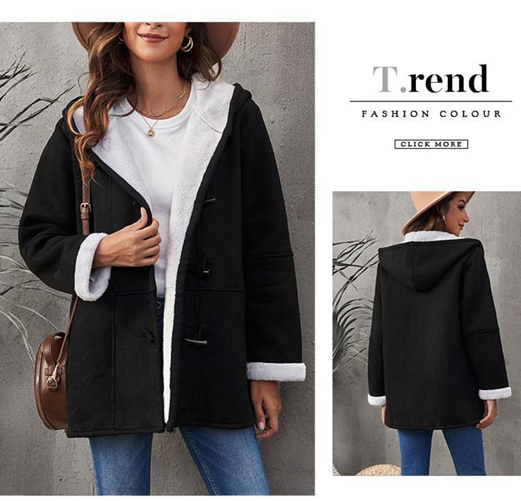 🥼🔥【Omejena ponudba 50%】💖[S-5XL] Nova modna topla ženska jakna s kapuco iz leta 2025 s podlogo iz semiša in volne