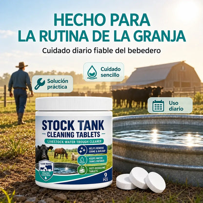 Pastillas de disolución rápida para la limpieza de tanques de agua para ganado