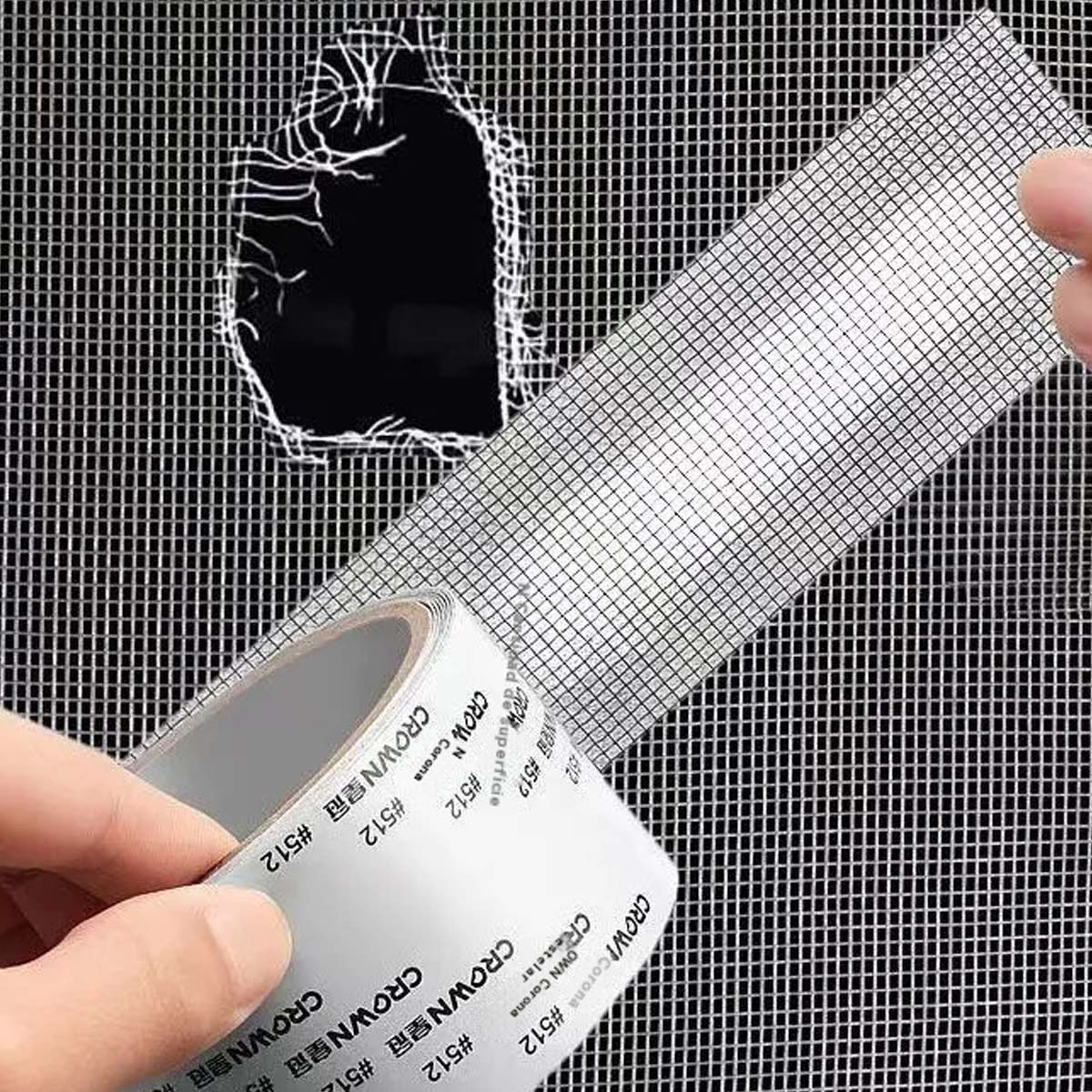 Paquete de 3 (🔥🔥Oferta de último día - Compre 1 y obtenga 2 gratis) Reparación de vidrio de pantalla subsidiada - Pantalla de reparación de puerta de aluminio - Cinta de reparación repelente de mosquitos - Agujeros
