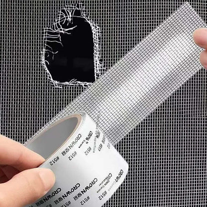 Paquete de 3 (🔥🔥Oferta de último día - Compre 1 y obtenga 2 gratis) Reparación de vidrio de pantalla subsidiada - Pantalla de reparación de puerta de aluminio - Cinta de reparación repelente de mosquitos - Agujeros