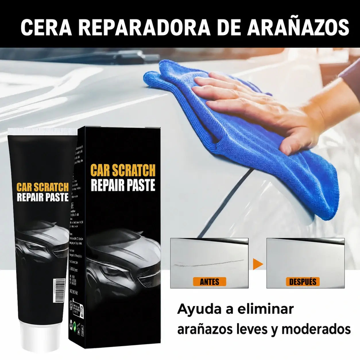 🔥Compra 1 y llévate 1 gratis🔥🚗💨Pasta reparadora de arañazos para coches, reparación de arañazos en la pintura, pulido y restauración.