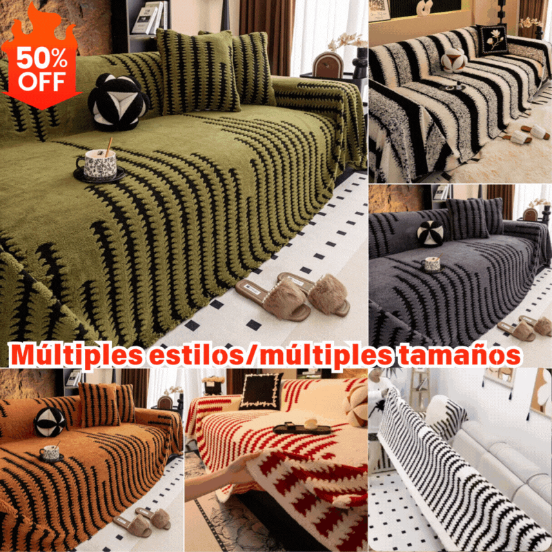 🛋️Oferta anticipada 2026🎉 funda de sofá suave y antideslizante de felpa🍂【180*130cm】