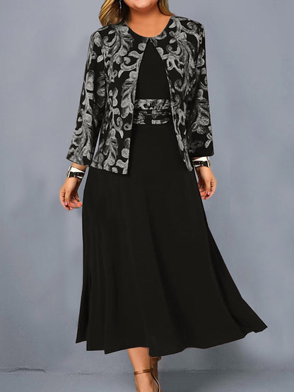 💐💖【S-3XL】Nowa sukienka bez rękawów z nadrukiem krótka kurtka modny strój na co dzień