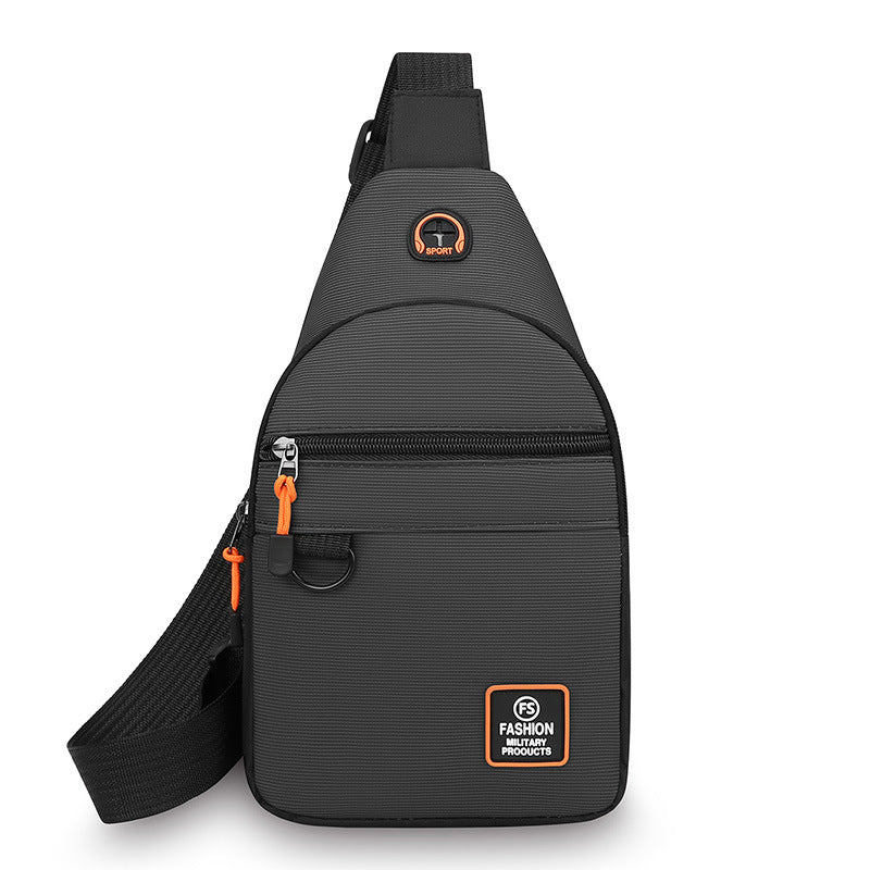 🎒 ✨ Bolso bandolera resistente al agua con múltiples bolsillos – almacenamiento organizado, correa ajustable y puerto para auriculares