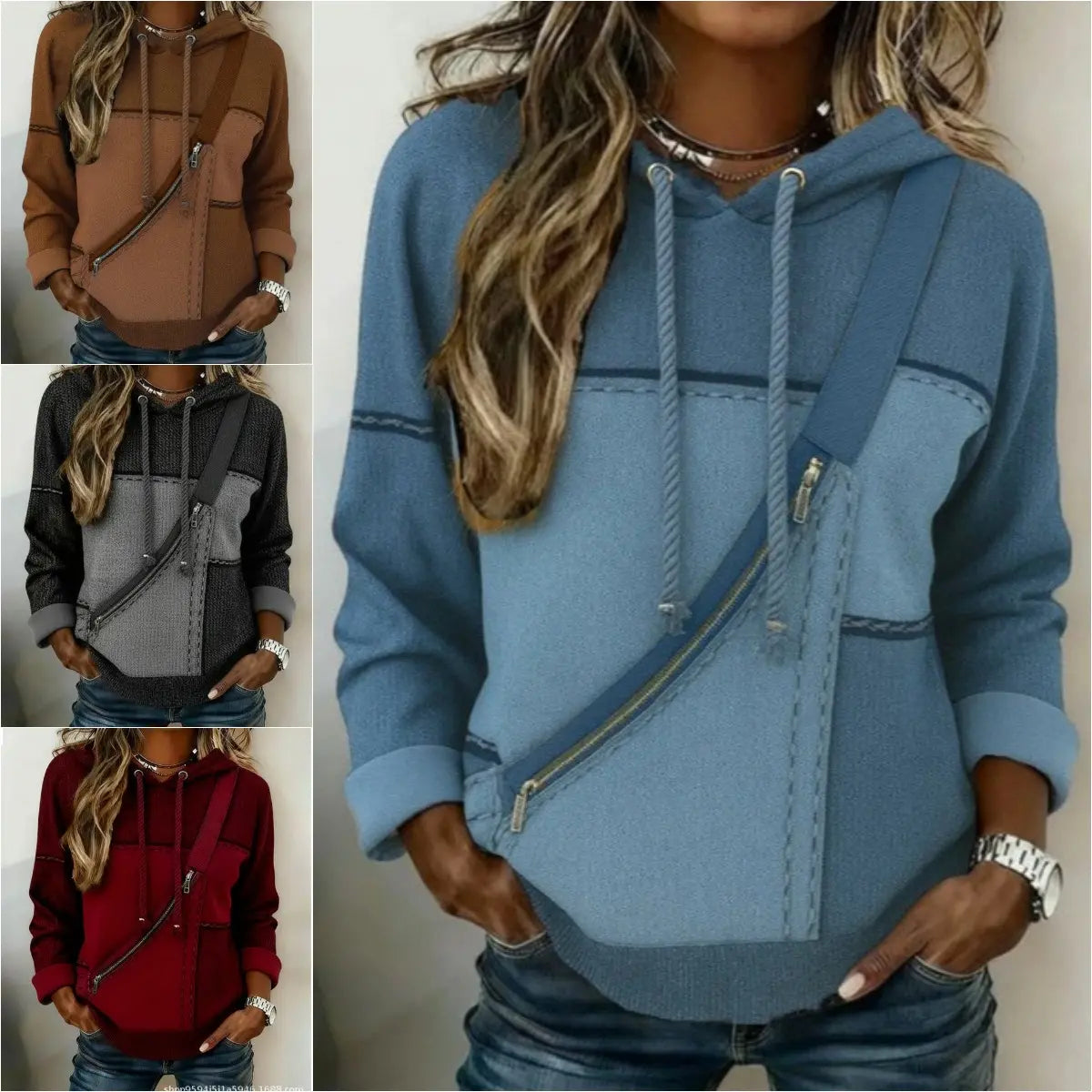 😍30% zniżki!🎀🎀【S-5XL】Damska bluza z długim rękawem i kapturem z nadrukiem