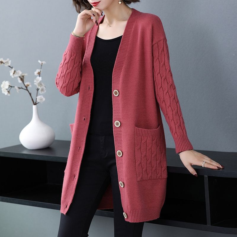 ✨🎀【40-110kg】Chaqueta de punto de talla grande. Suéter de punto grueso y holgado para mujer – Nueva colección de Primavera/Otoño. ✅️Pago contra reembolso