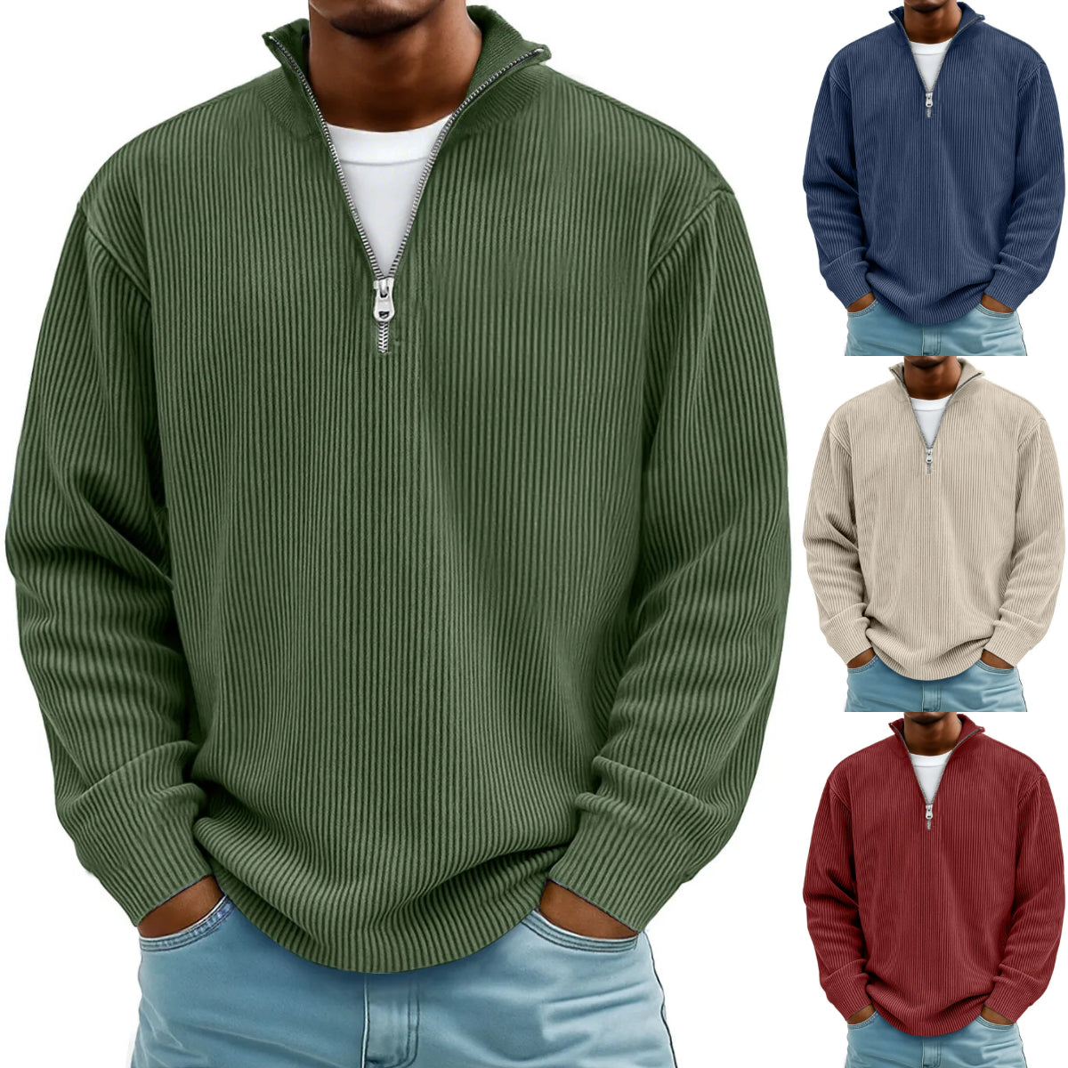 🔥【S-5XL】Sudadera nueva de hombre con cuello alto para primavera 2026