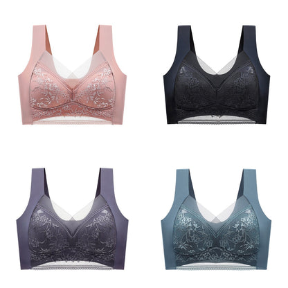 👙✨【Zestaw 4 szt.】Wygodne bezszwowe biustonosze damskie z elegancką koronką