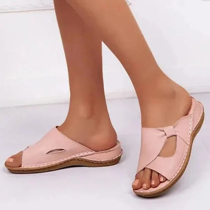 ✨👡【Wyprzedaż letnia】🔥🌈【35-43】Nowe letnie modne wygodne damskie skórzane sandały domowe kapcie na zewnątrz