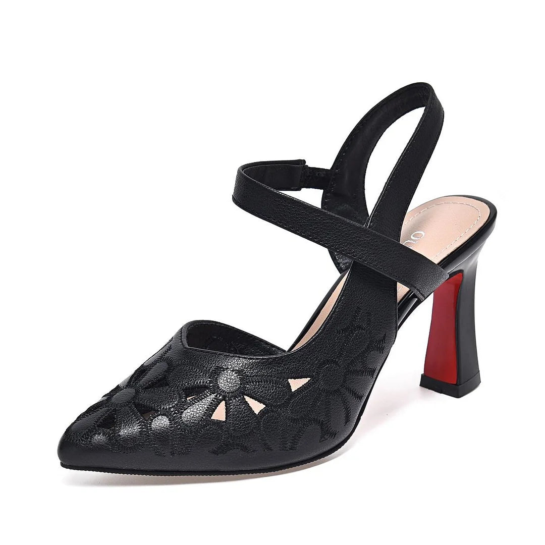 Płatność przy odbiorze【35-41】Wygodne, monochromatyczne buty na wysokim obcasie ze szpiczastymi noskami