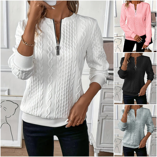 🔥🎀🎀【Predáva sa ako horúce rožky】🌸🌸🌸 2025 Ležérna prešívaná mikina na zips pre európske a americké ženy.