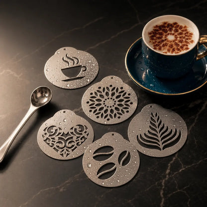 ☕ Forma ze stali nierdzewnej 304 do tworzenia wzorów na kawie latte