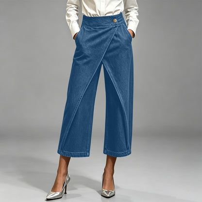 👖【S-2XL】Ženske ležerne traperice s nepravilnim crossover dizajnom