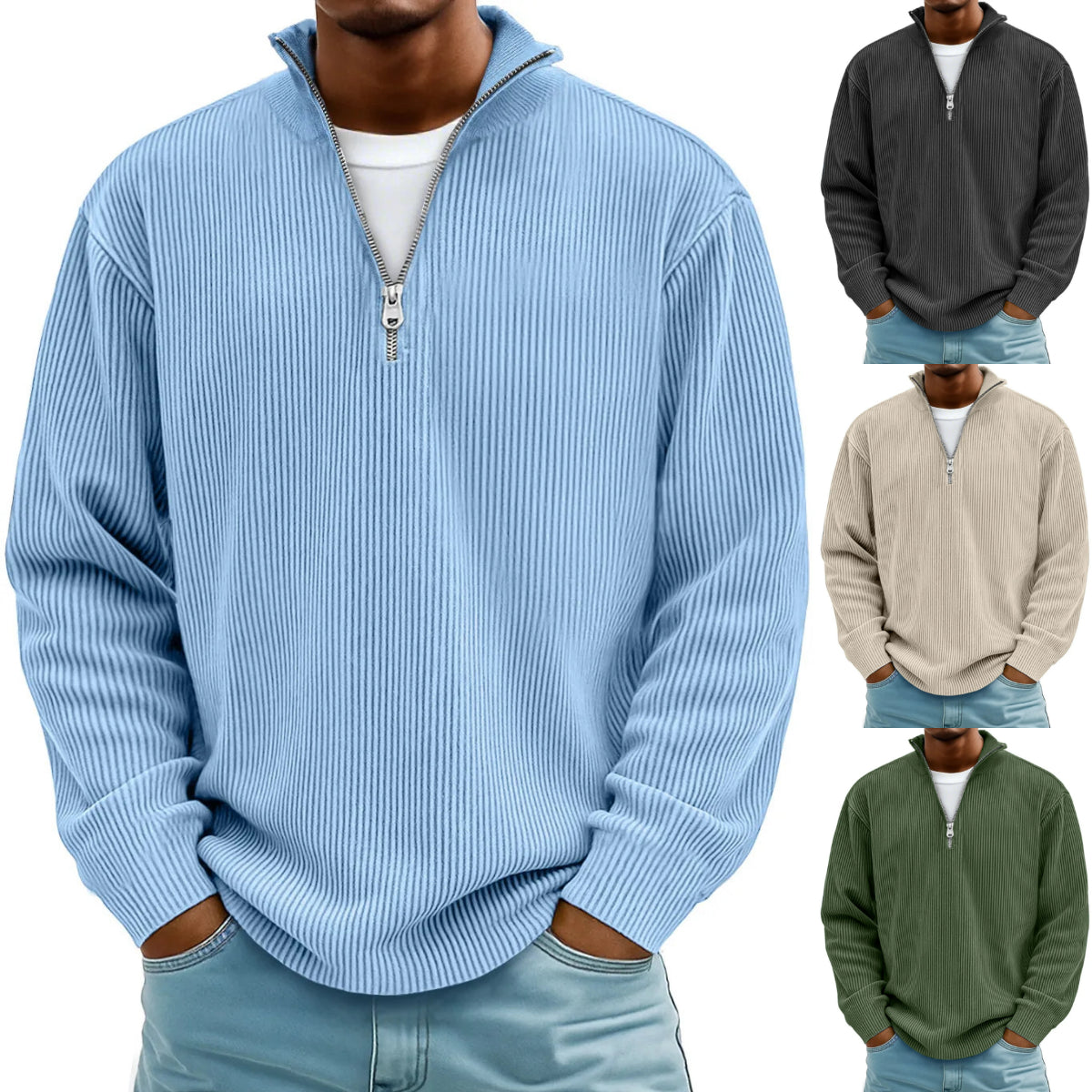 🔥【S-5XL】Sudadera nueva de hombre con cuello alto para primavera 2026