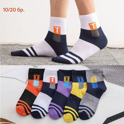 🧦【10 чифта】Дишащи, устойчиви на миризми и абсорбиращи потта спортни чорапи за мъже