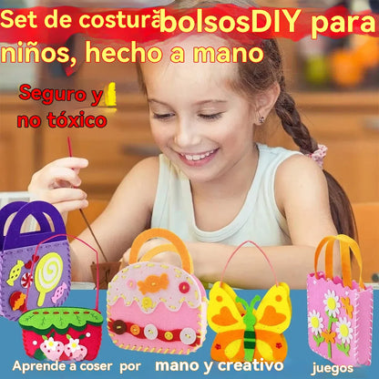 【50%OFF】🔥【8 piezas】🥰Bolsos infantiles hechos a mano no tejidos DIY, el mejor regalo para los niños🎁