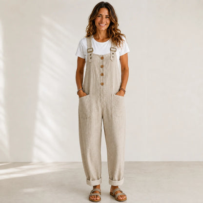 ⏰🔥 ¡Oferta Especial 50% OFF! 👖 Peto Casual de Mujer – Corte Holgado y Botones Elegantes para Comodidad Total 🌸✨