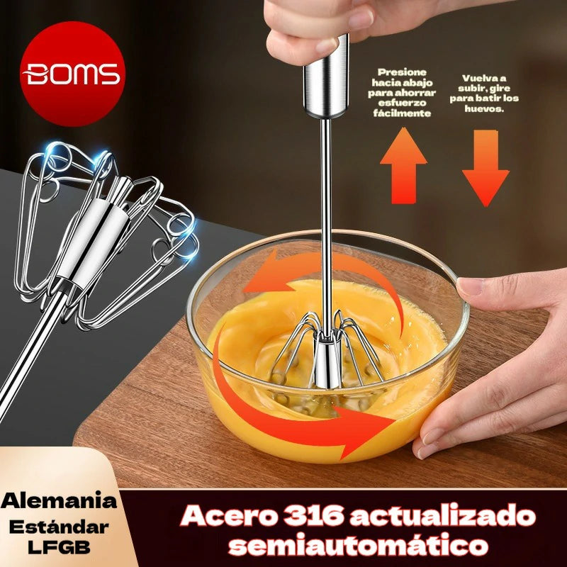 🎁Compra 1 y llévate 1 gratis🎁Batidoras de huevos semiautomáticas y manuales de acero inoxidable