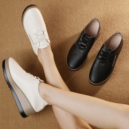 🔥💥【Vânzare fierbinte de toamnă】【35-42】Pantofi de damă din piele cu talpă groasă, noua tendință a modei de toamnă