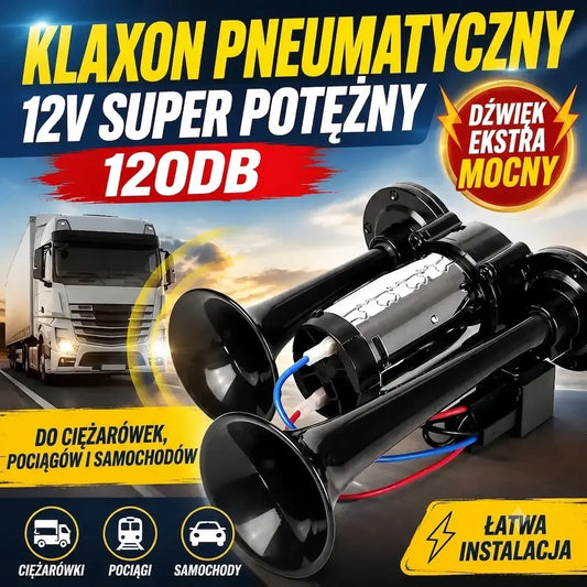 🚗🚂📣 Klakson pneumatyczny do pociągów, ciężarówek i samochodów osobowych
