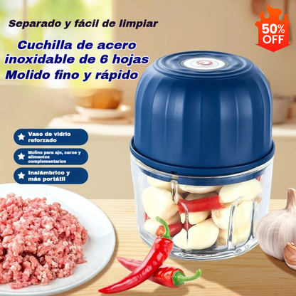 💥ÚLTIMO DÍA DE OFERTAS 50 % DE DESCUENTO⏰¡MÁS DE 50 000 UNIDADES VENDIDAS!🧄 Picadora eléctrica de ajo, mini picadora portátil de verduras