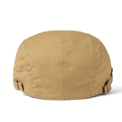 💥Gorra Plana de Algodón para Hombre [2026] - Boina Casual Ajustable y Transpirable