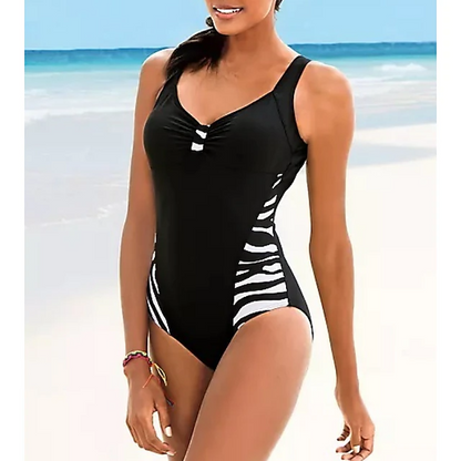 🏖️🩱【M-5XL】2026 Crni jednodijelni kupaći kostim na pruge