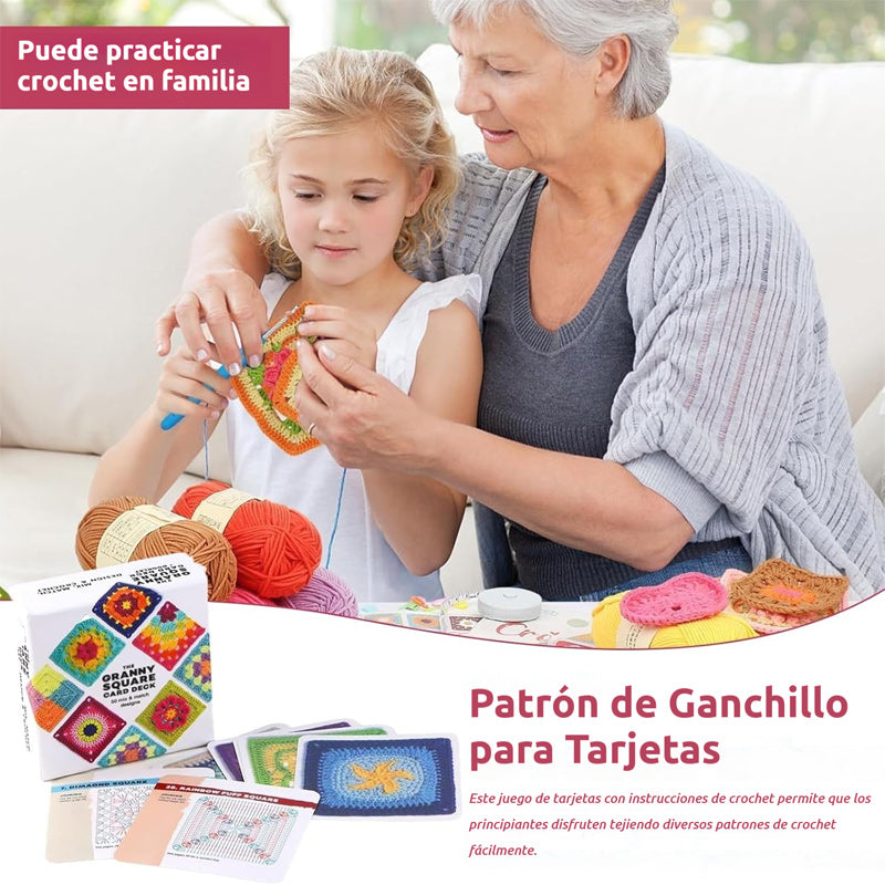 🔥¡50% de descuento!🔥🧩🧷【50 diseños únicos】Juego de tarjetas de crochet