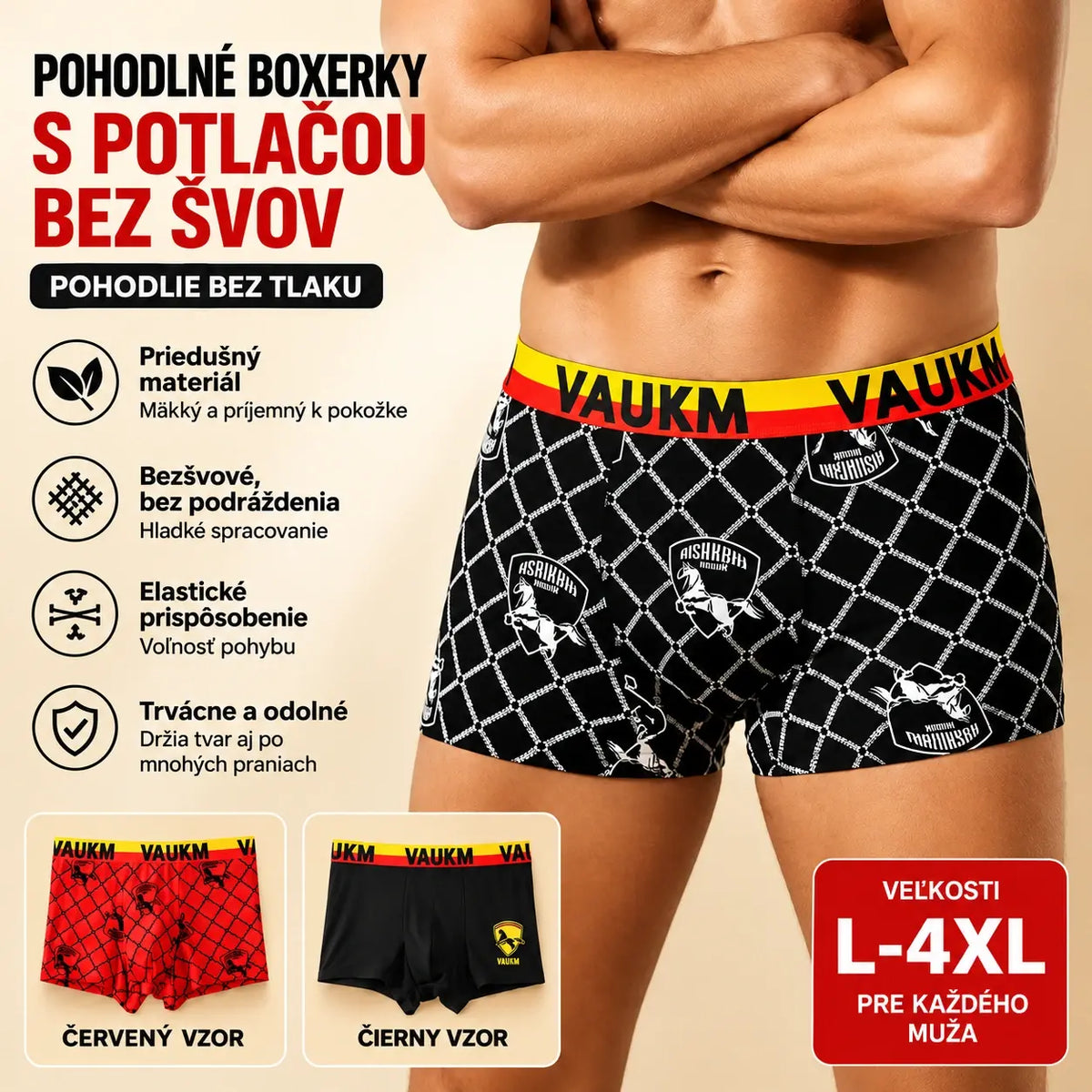 【1 sada 3 ks za 26 €】🚹✅🔥 Pánska priedušná spodná bielizeň z ľadového hodvábu, bezšvová, pohodlná, vo veľkých veľkostiach, s modernou potlačou