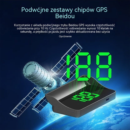 🚗【50% OFF】Wyświetlacz HUD w samochodzie｜Projekcja GPS HD｜Prędkość w czasie rzeczywistym i bezpieczniejsza jazda
