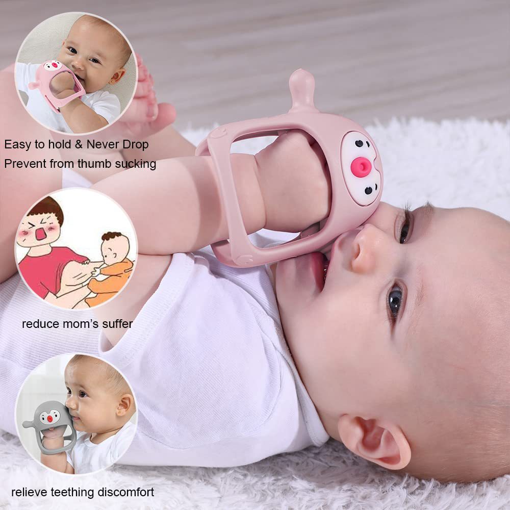 💝【Plaćanje pouzećem】👼Silikonska glodalica za bebe od 0 do 12 mjeseci, 🍼Duda za ruke za dojenje
