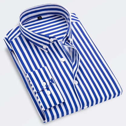 Płatność przy odbiorze🔥👕【M-5XL】Męska biznesowa koszula w paski z długim rękawem 2026