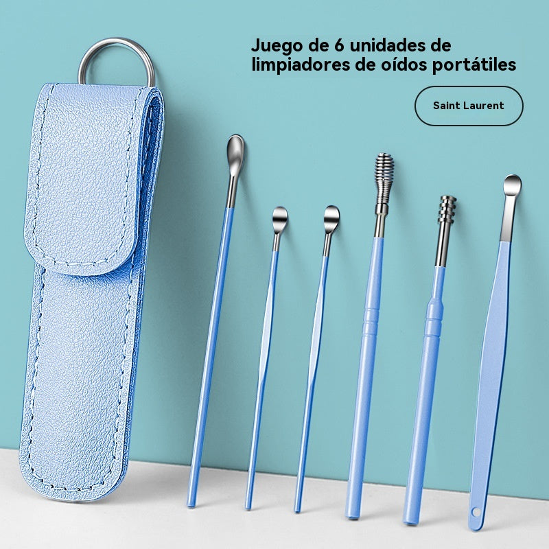 👂 Juego de 6 herramientas para eliminar cerumen con bolsa de almacenamiento | Kit completo para el cuidado auditivo | 🎁 Compra 1 y llévate 1 gratis