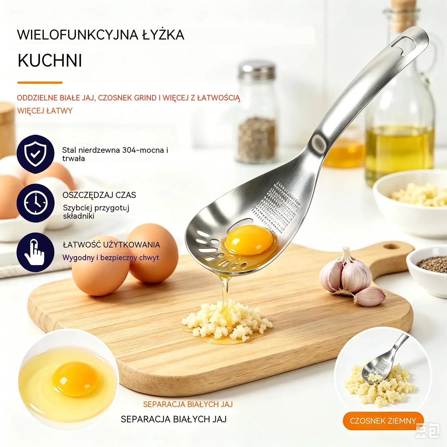 50% zniżki🔥🥄 Wielofunkcyjna łyżka i sitko ze stali nierdzewnej 304