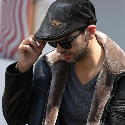 👜🔥Pánska prémiová kožená retro baretka z roku 2025, super jednoduchá na používanie, veľmi praktická