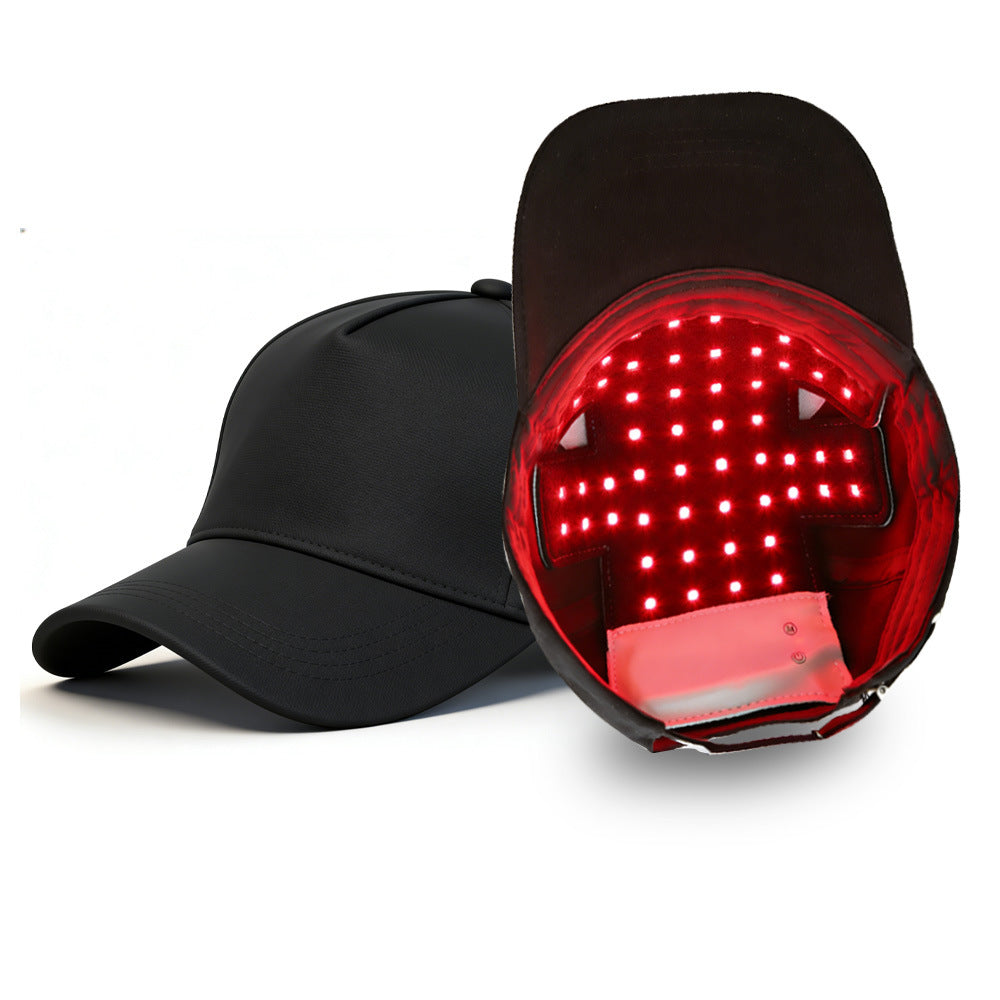 Плащане при доставка🧢 🔴Преносима шапка за светлинна терапия за коса 🔋 Вградена батерия ✨ За мъже и жени