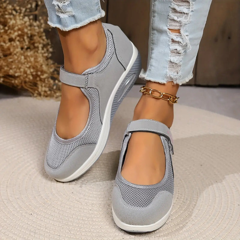✨【50% zniżki 🔥】【35-43】Damskie wygodne trampki z siateczką i grubą podeszwą-4362862