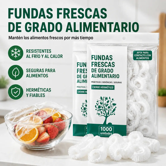 【50% DE DESCUENTO】500 bolsas de plástico reutilizables y elásticas, aptas para el contacto con alimentos