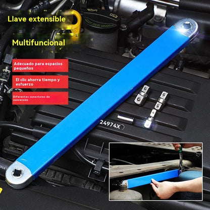 💪【Juego de 5 piezas】Llave de extensión universal ajustable multifuncional extendida, que ahorra mano de obra, de doble extremo y doble propósito.🔥 Oferta por tiempo limitado