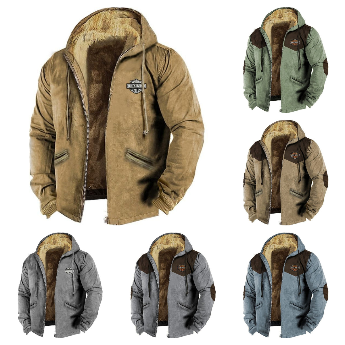 👍🧥[M-5XL] Modna moška jesensko-zimska široka jakna iz debelega žameta