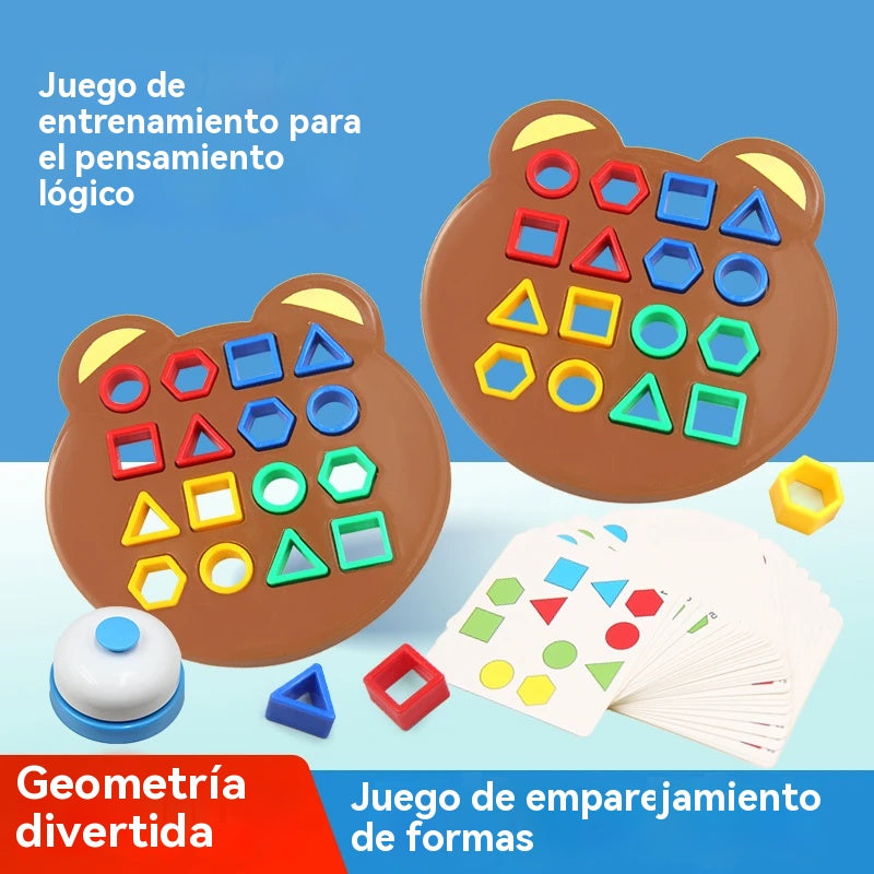 🎁🔥 Juego de combinación de geometría para niños: un juguete educativo que desarrolla el pensamiento lógico y la coordinación mano-ojo